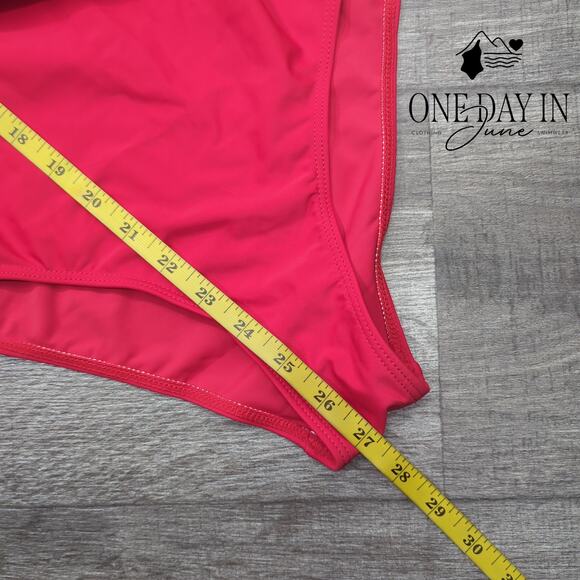 Aimage V Wire Cut Out One Piece Swimsuit Size M - Picture 4 of 5